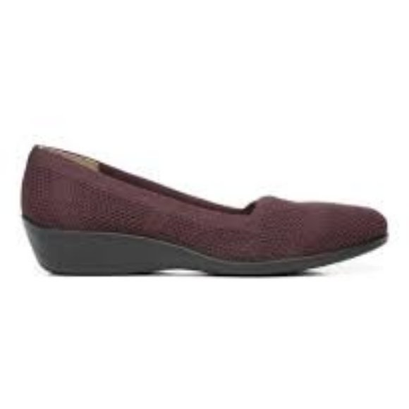 NWT LIFE STRIDE IMMY FLEX SOLE WEDGE LOAFERS COLOR PINOT NOIR 6W (WIDE) - Picture 2 of 16